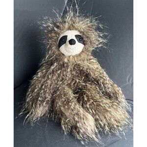 Jellycat London 16" Cyril The Sloth Plush Stuffed Animal Fluffy Long Shaggy Hair